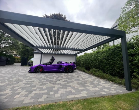 B910 End-to-End Double Carport