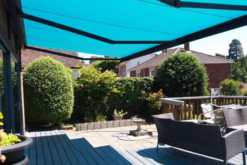 Blue Garden Awning