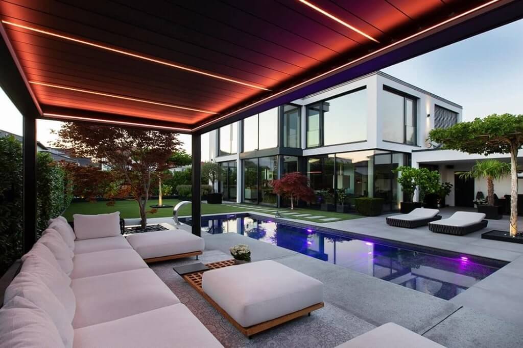 Outdoor Pergola near Swimming Pool