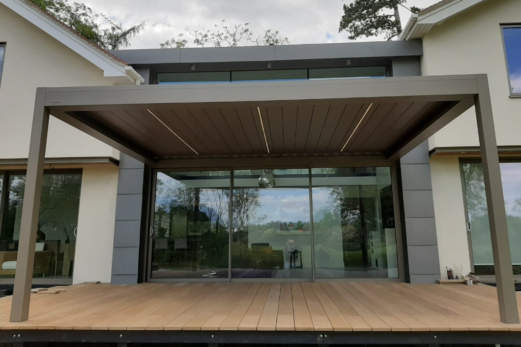 Modern Light Grey Pergola