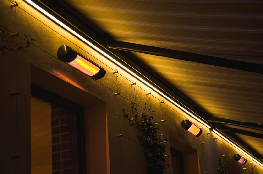 LED lighting systems for lean-to patio covers